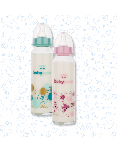 Baby Nova Kojenecká skleněná láhev se standardním hrdlem 0-24m 240 ml