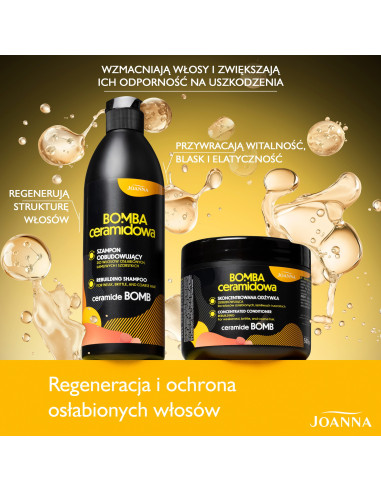 BOMBA CERAMIDOWA obnovujúci šampón na oslabené a drsné vlasy 500 ml