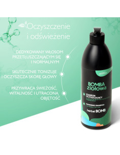 HERBAL BOMB Tisztító sampon zsíros és normál hajra 500ml 2