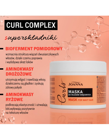 JOANNA CURLS vyživujúca a hydratačná maska na kučeravé vlasy 300 g