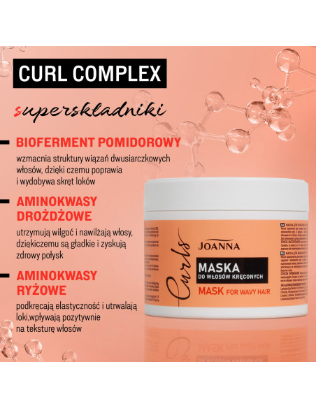 JOANNA CURLS vyživujúca a hydratačná maska na kučeravé vlasy 300 g