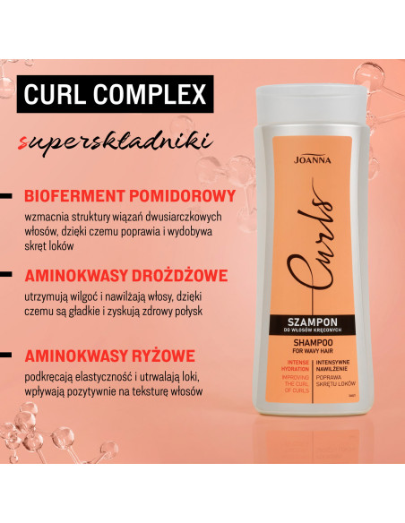 JOANNA CURLS šampon na kudrnaté vlasy 300 ml – čištění, hydratace a kadeře
