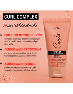 Sérum na kudrnaté vlasy JOANNA CURLS 50 g – hydratace, pružnost a krásná kadeře 2
