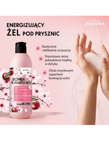 Energizující sprchový gel Cherry Blossom | Hydratační, pro suchou pokožku