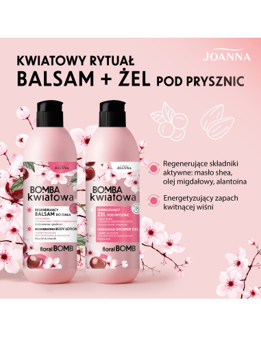 Energizujúci sprchový gél Cherry Blossom | Hydratačný, pre suchú pokožku