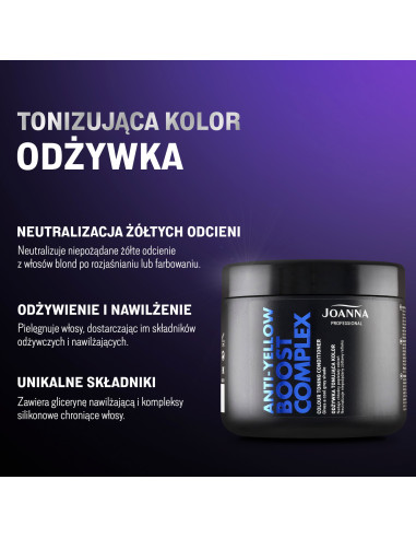 PROFESIONÁLNY ANTI-YELLOW BOOST COMPLEX Tónovací kondicionér šedej farby 500g