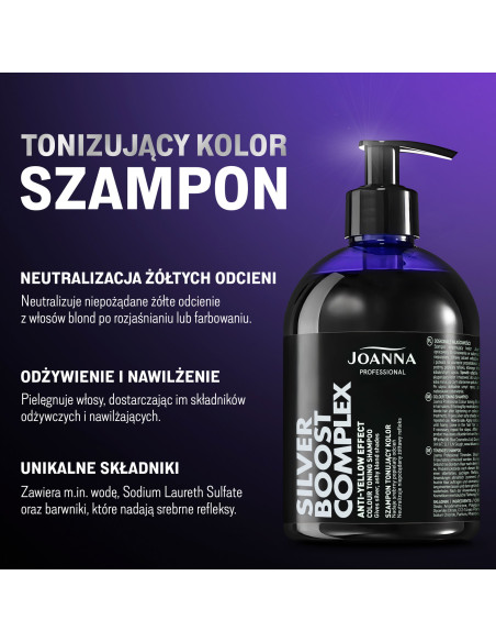 PROFESSIONAL SILVER BOOST COMPLEX Silver tónovací šampon 500 g