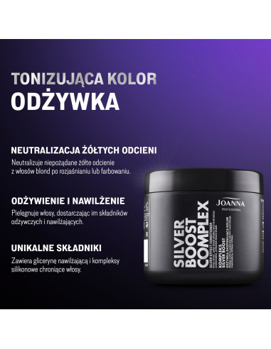 PROFESSIONAL SILVER BOOST COMPLEX Tonizáló kondicionáló ezüst színű 500g