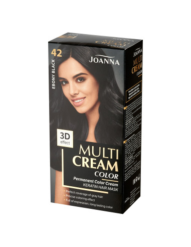 Joanna Multi Cream Color Farba na vlasy ebenovo čierna 42