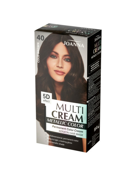 Joanna Multi Cream Metallic Color Farba na vlasy studená hnedá 40,5