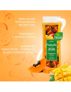 NATURIA Sprchový gel Mango a papája 300 ml 2