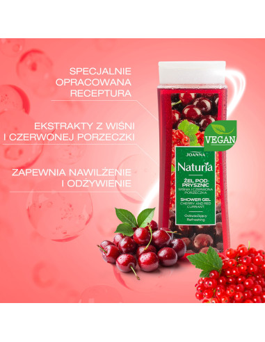 NATURIA tusfürdő cseresznye és ribizli 300 ml