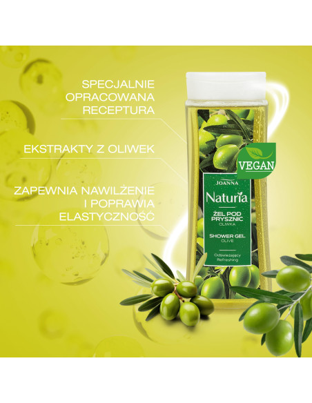 NATURIA oliva tusfürdő 300 ml – hidratálás és relaxáció minden napra