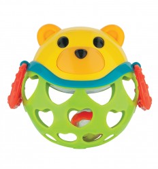 Canpol babies interaktívna hračka s hrkálkou zelený medvedík