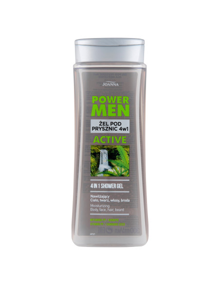 POWER MEN 4v1 ACTIVE férfi tusfürdő kenderrel és vitaminokkal. PP 300 ml