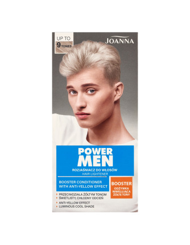 POWER MEN Zosvetľovač vlasov - studená blond do 9 tónov