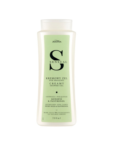 Joanna Sensual Creamy tusfürdő kenderrel és panthenollal 500 ml