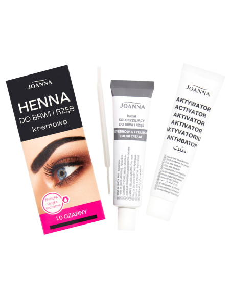 HENNA krémová barva na obočí a řasy černá 1.0 15 ml