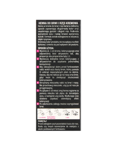 HENNA krémová farba na obočie a mihalnice čierna 1.0 15 ml