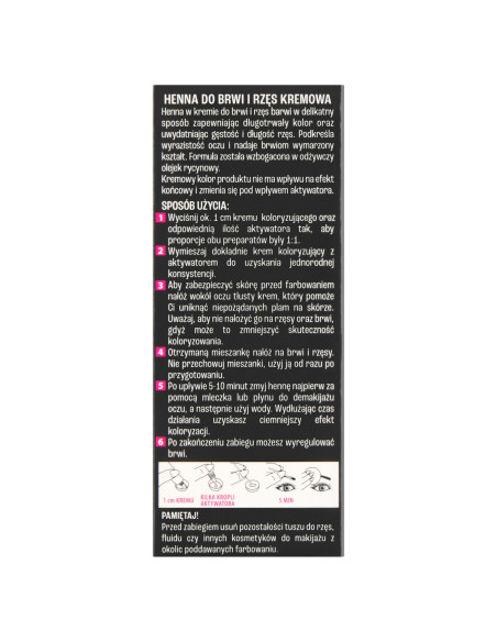 HENNA krémová farba na obočie a mihalnice čierna 1.0 15 ml