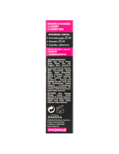 HENNA krémová barva na obočí a řasy černá 1.0 15 ml
