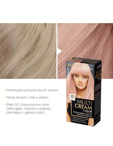 MULTI CREAM COLOR 31.5 Růžová blond