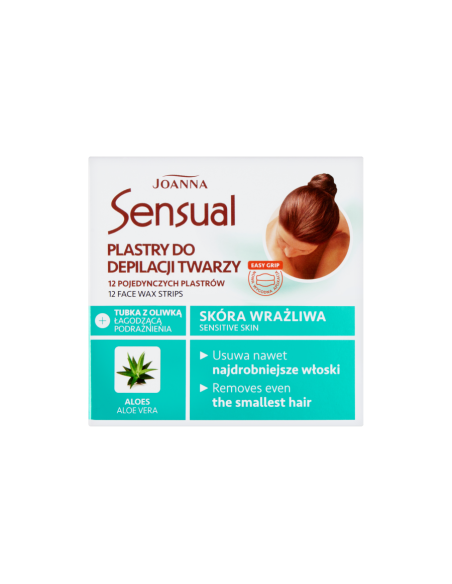 SENSUAL Depilační pásky na obličej Aloe Vera 12 ks
