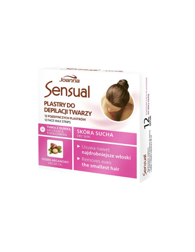 SENSUAL Depilační pásky na obličej Arganový olej 12 ks